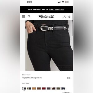 Madewell Triple Metal Keeper Belt